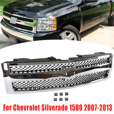 For Chevrolet Silverado 1500 2007-2013 Front Bumper Grille Chrome w/Black Insert