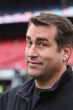 Actor Rob Riggle checks out the action when the New York Jets host- 2009 Photo 1