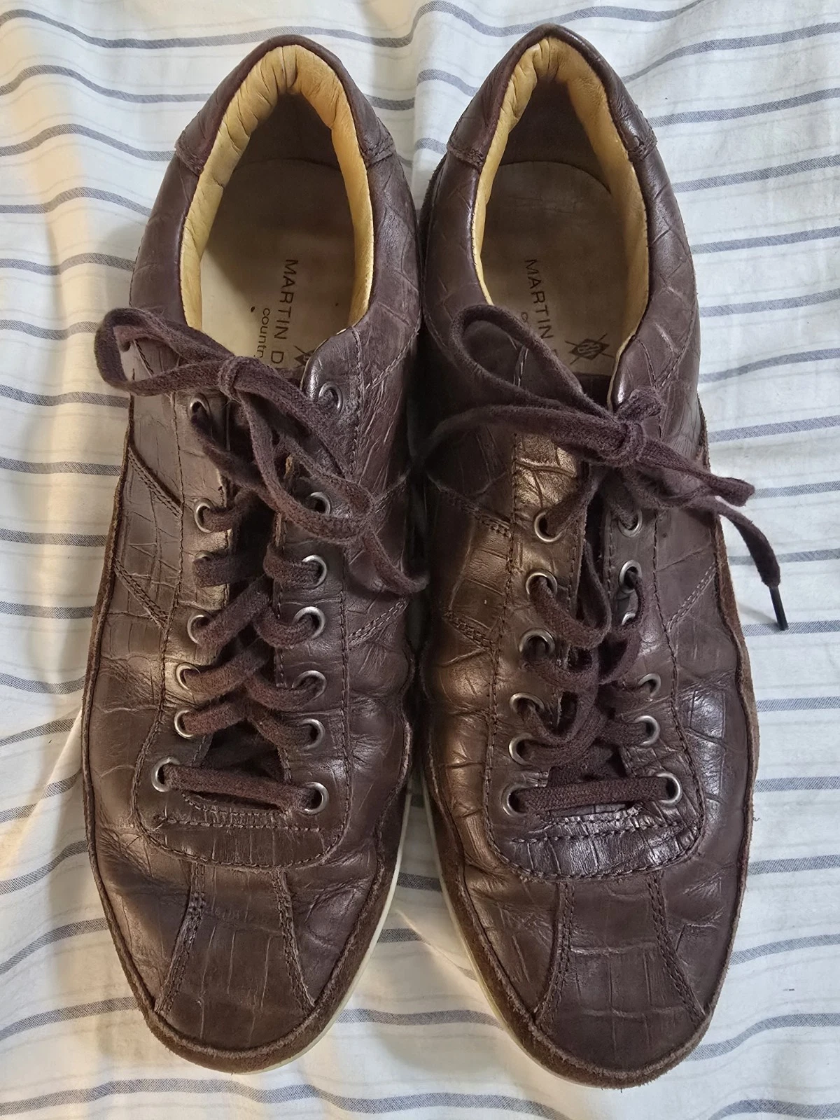 Martin Dingman Countrywear Brown Leather Sneakers Size 11