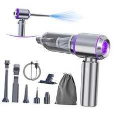 Car Vacuum Portable Cordless 20000PA High Power 4-in-1 Compressed Air Purple