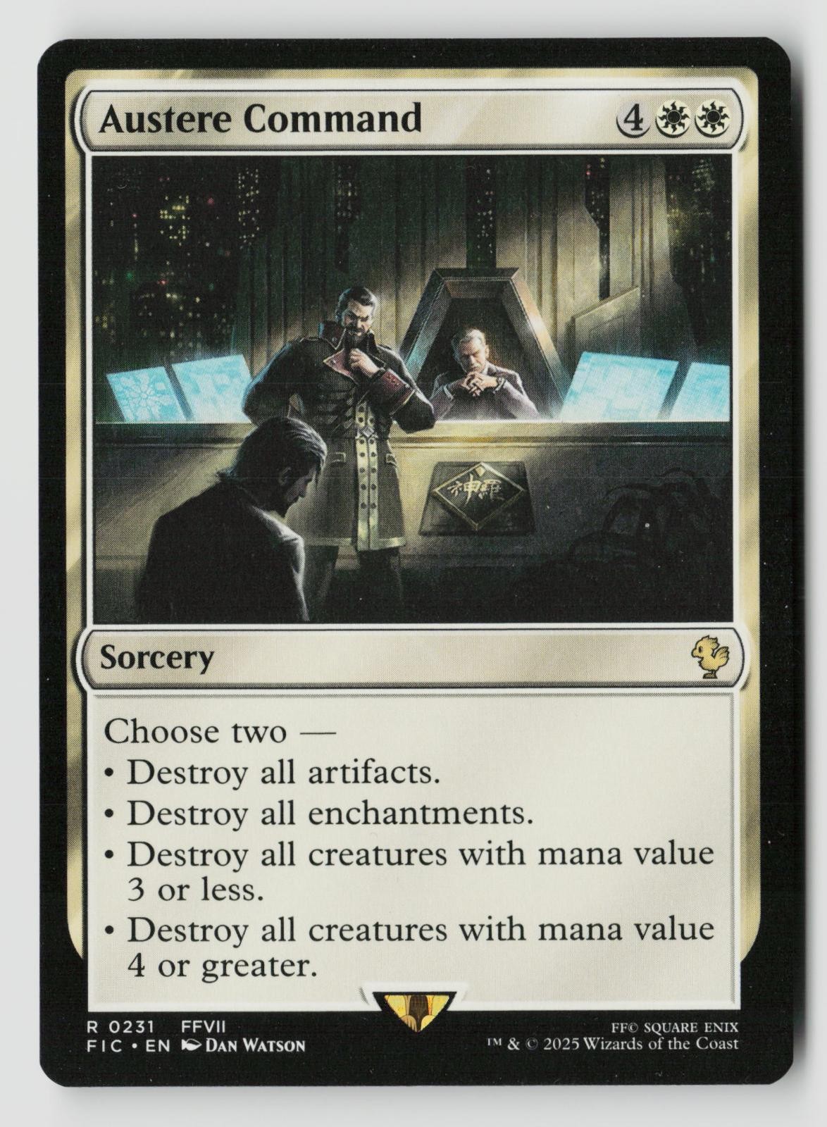 Austere Command 231 Rare Commander: FINAL FANTASY Magic: The Gathering Near Mint