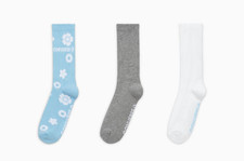 Converse Half Cushion Crew Socks - Blue / Grey / White - Women's: 4-10 - NWT 