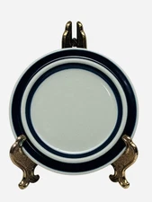 Arabia Finland Bread Plates Blue Anemone Round Lot Set Of 2 VTG Denmark 6.25”