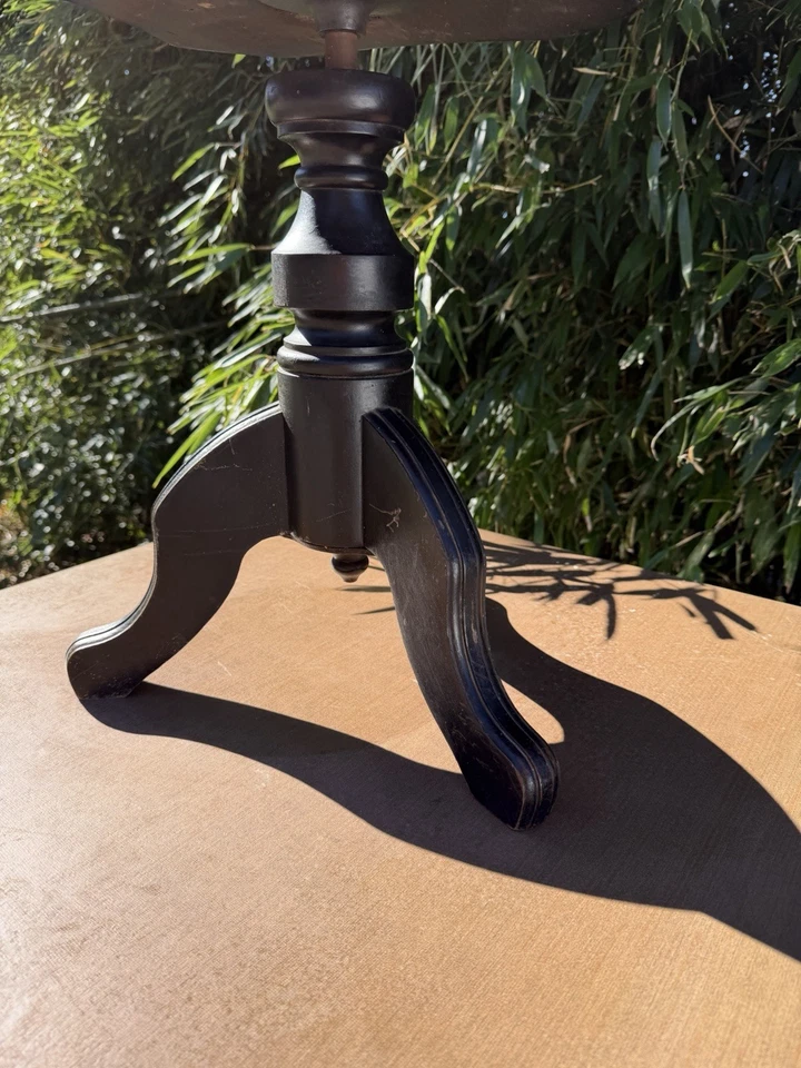 Antiguo piano victoriano ajustable tela original y relleno rojo gótico! 💀 Foto 4 de 4