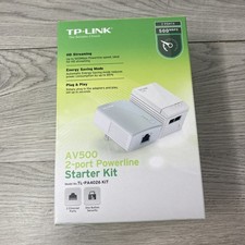 TP-Link TL-PA4026 KIT AV500 2-Port Powerline Starter Kit w/Ethernet OPEN BOX