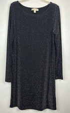 Michael Kors Dress Womens Large Shift Long Sleeve Evening Stretch Cocktail Event