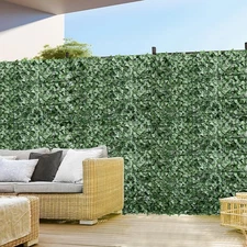 1PC 4' x 14' Artificial Faux Ivy Leaf Decorative Fence Screen Faux Leaves Fen...