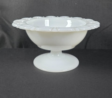 Vintage Open Lace White Milk Glass Anchor Hocking