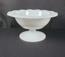 Vintage Open Lace White Milk Glass Anchor Hocking