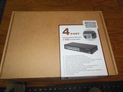ConnectPro UR-14+ Kit 4-Port VGA USB KVM Switch with DDM multi-hotkey