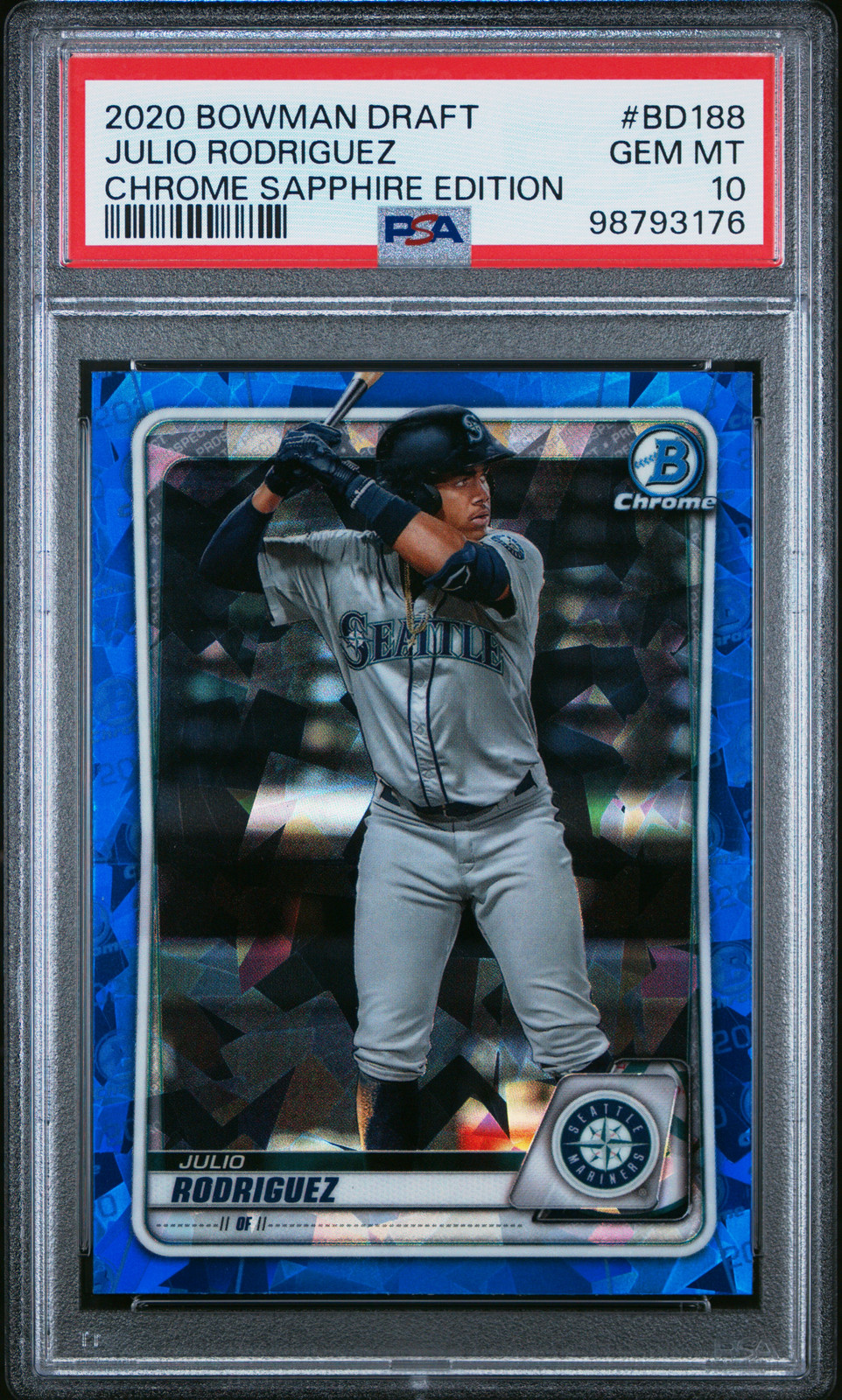 Julio Rodriguez 2020 Bowman Draft Sapphire Edition #BD-188 Chrome