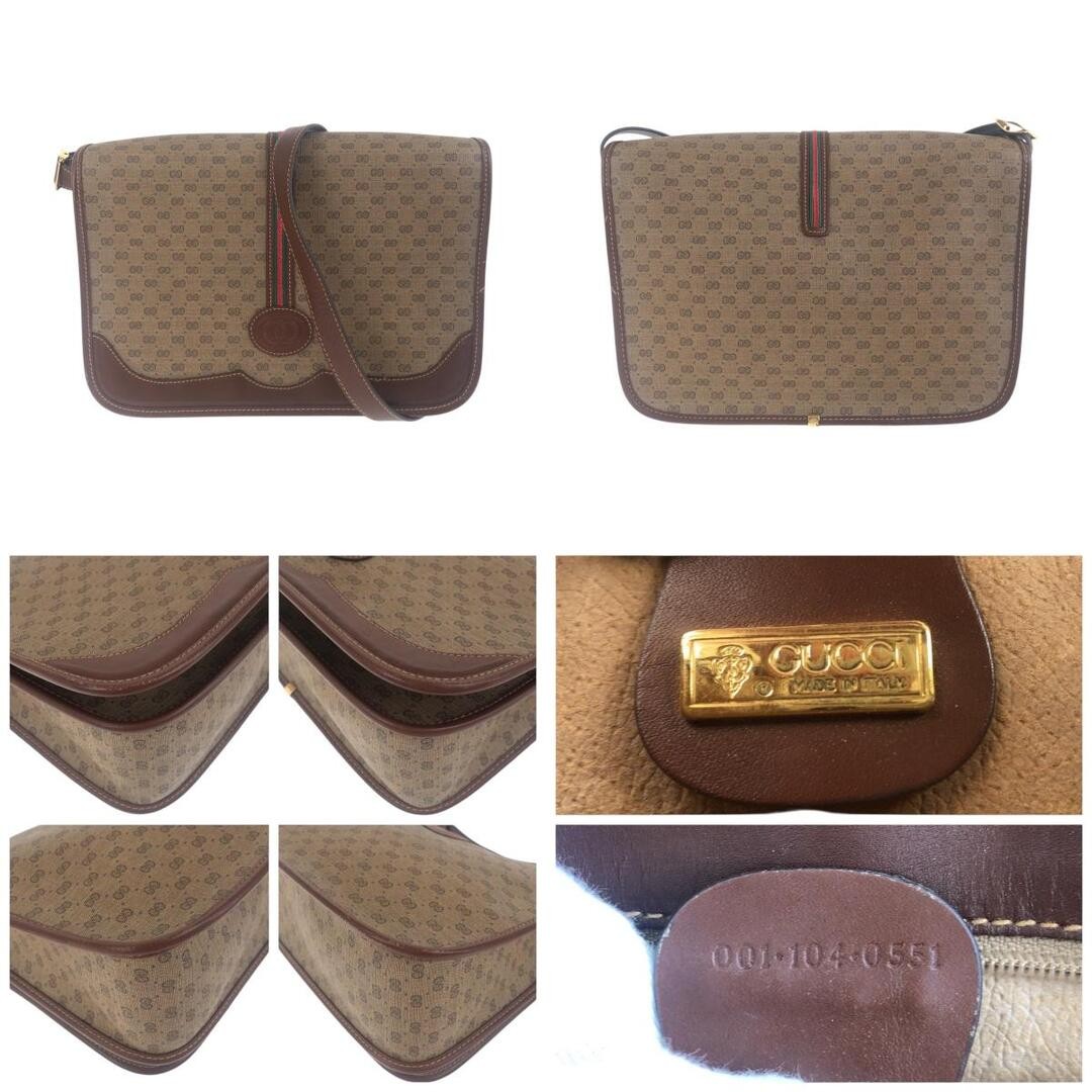 Gucci Old Sherry Line Leather Tote Brown Gold Hardware Used thumbnail 2