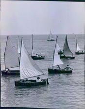 1947 Photo Dinghies Racing In Chicago Daily News Yachting Regatta Event 8X10