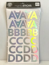 NEW Me & My Big Ideas MAMBI Sticks Large Silver Iridescent Stickers ~ 171 Pieces