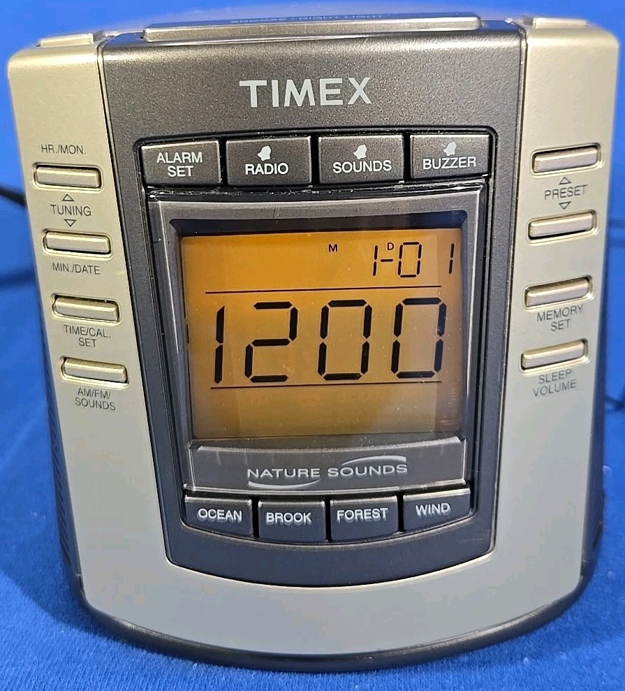 Timex T300T Digital Alarm Clock Radio with Nature Sounds Tested