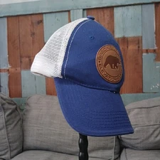 source unknown royal blue and white trucker hat