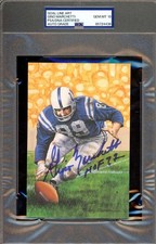 Gino Marchetti Gem Mint 10 PSA DNA Autograph Goal Line Art Card Signed HOF 72