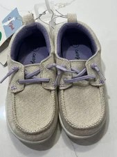 Girls Bobby Sneakers Beige/ Purple  Cat & Jack Size 10