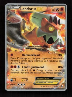 Landorus EX 89/149 Holo Rare EX  World Championship 2015 Pokemon Heavily Played