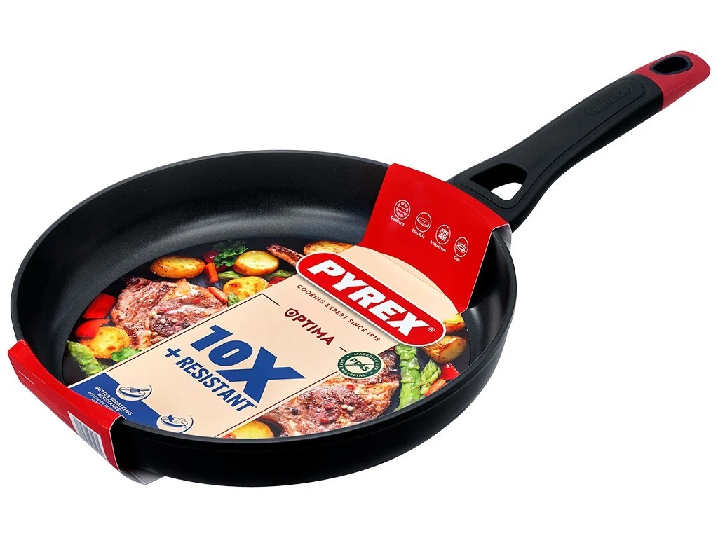 Pyrex Optima+ 28cm Frying Pan PFAS Free Non-Stick Durable Everyday Cookware