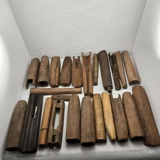 Lot Of 33 Unfinished Rifle / Shotgun Wood Forend Forearm Unkown Fit