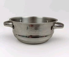 Life Member Stainless Steel 7 1/2" Wide 3.5" Deep Steamer Insert & Strainer
