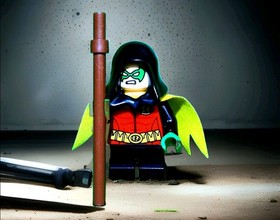 Lego Batman Movie Robin 76056 Green Hands & Hood Super Heroes Minifig w/ Staff 