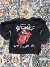 The Rolling Stones Sweatshirt Kids 18M Black US Tour 78 Graphic EUC