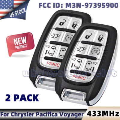 2 For 2017 2018 2019 2020 Chrysler Pacifica Voyager Remote Key Fob M3N-97395900