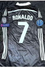 Cristiano Ronaldo Rare Retro Jersey Black Dragon 2014 Large Long Sleeve badges