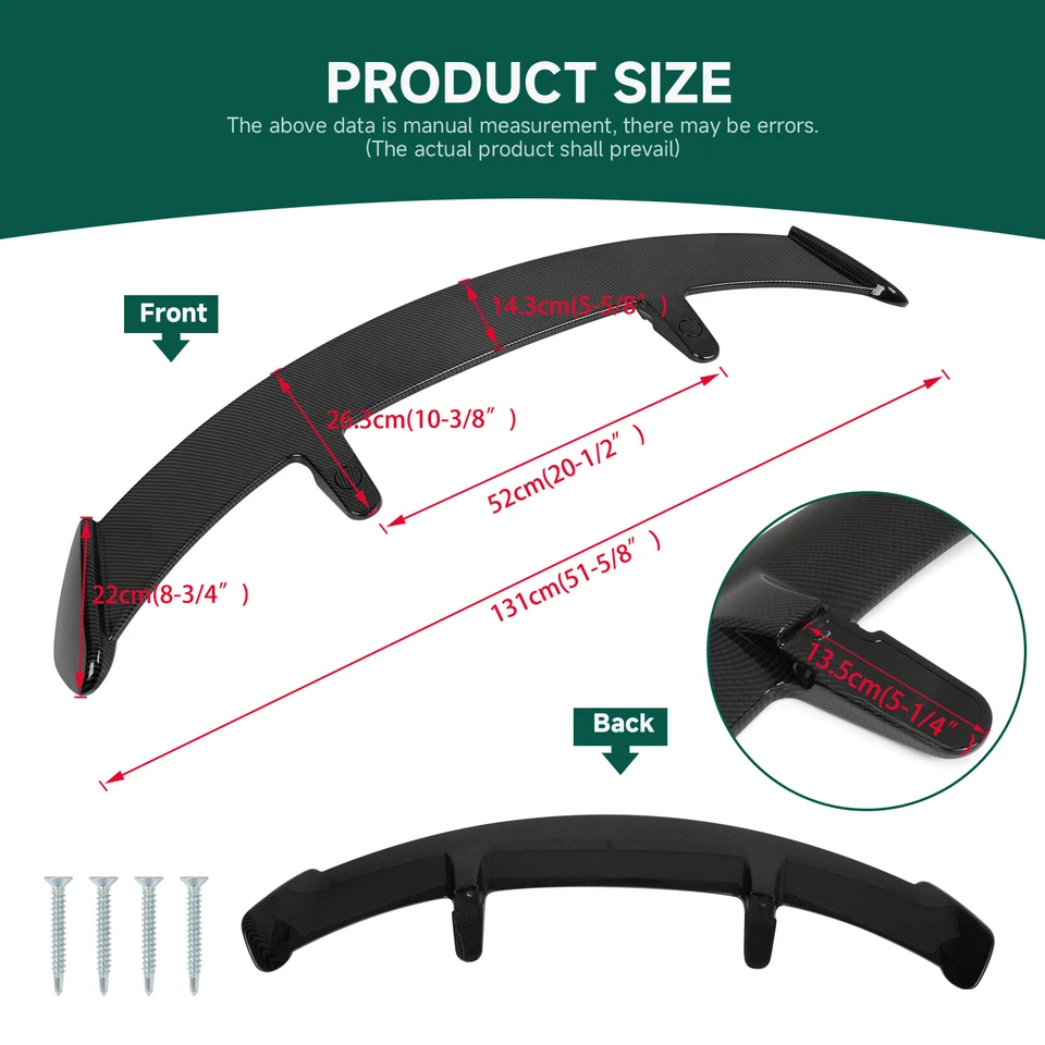 Para Renault Clio Sport Carbono 52"" Techo Trasero Maletero Ventana Alerón Trasero Foto 3 de 4