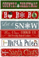 18” Christmas Signs, Metal Aluminum Door Décor