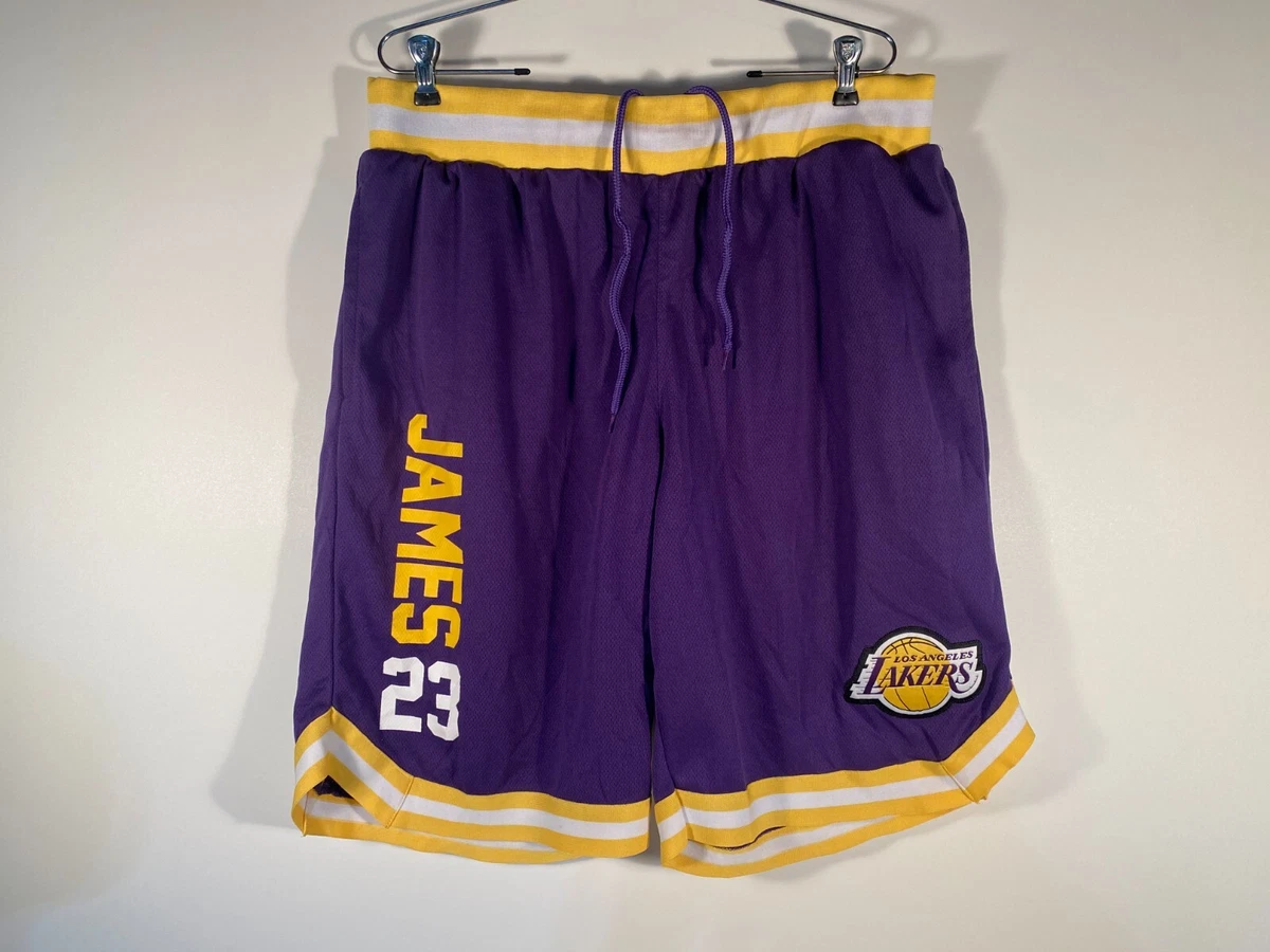 NBA Los Angeles Lakers Lebron James #23 Shorts Men Size XL