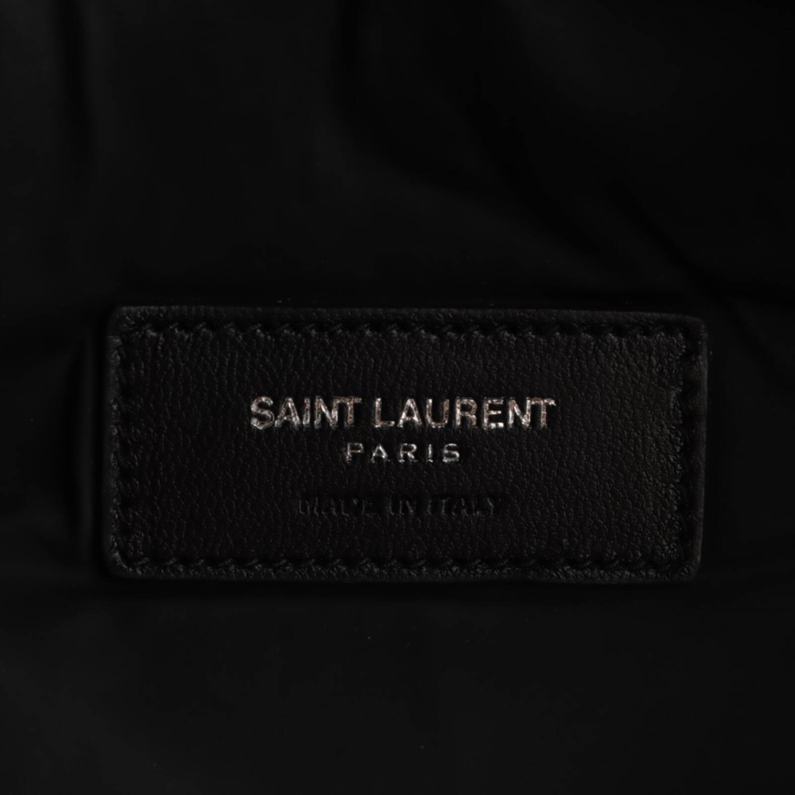 Clutch Saint Laurent bianco nero