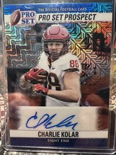 2022 Pro Set Metal Charlie Kolar Auto /20 #90-CK1 Baltimore Ravens  Blue Mojo RC