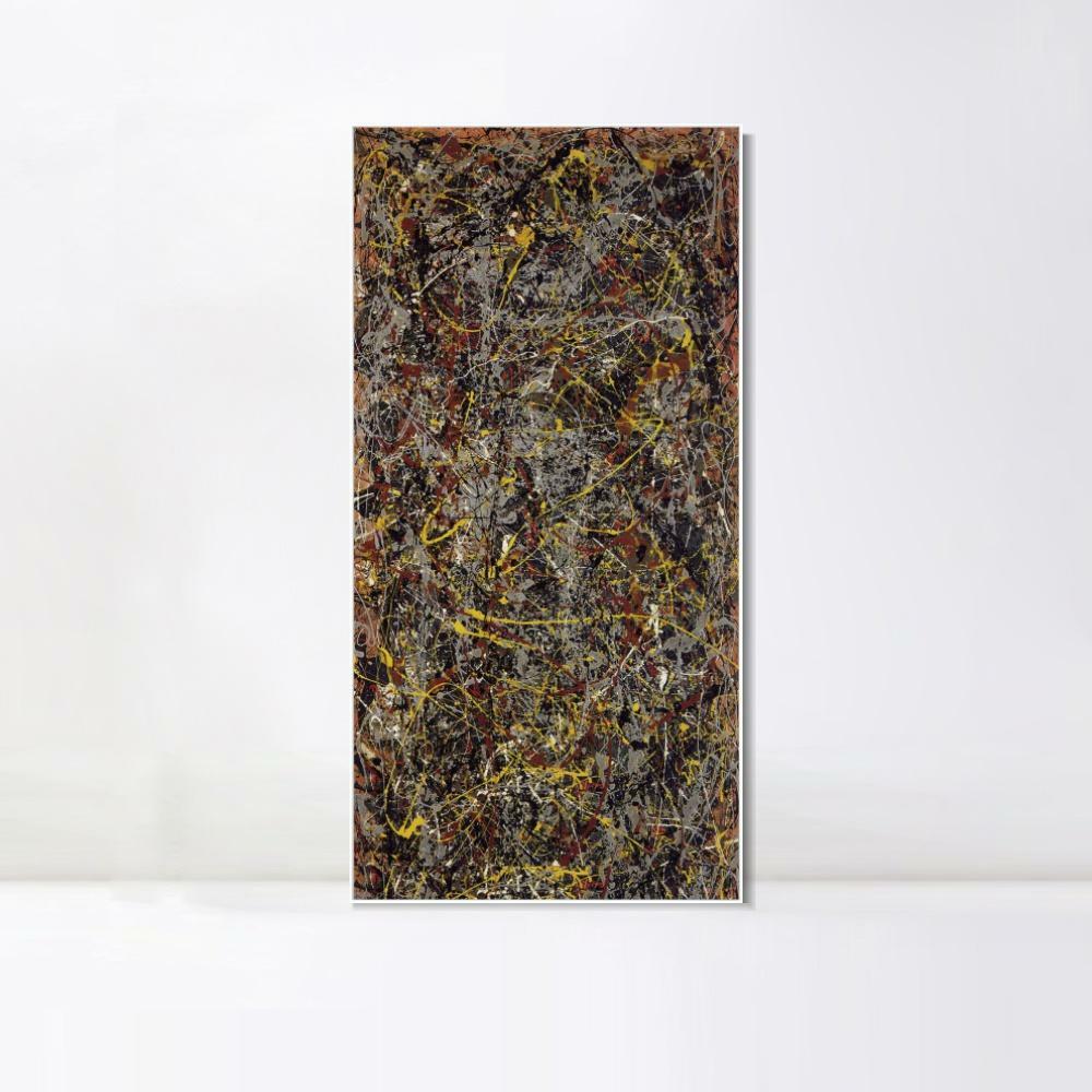 Framed Artwork Number 5 1948 by Jackson Pollock Abstract Wall Art