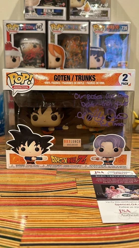 Funko Pop Anime Goten Trunks Firmado Paquete de 2 Alexis Tipton DBZ
