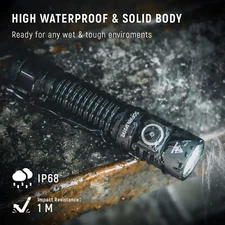 Sofirn Tactical Flashlight Rechargeable,Powerful LED, Dual Switches Battery,IP68