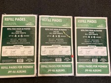 Pioneer Photo Album Refill Pages 4 x 6 JPF-46 X-Pando LOT 3 Sealed Packs