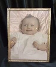 Vintage Ornate Photo Picture Frame 8X10 Gold Metal Easel Hollywood Regency