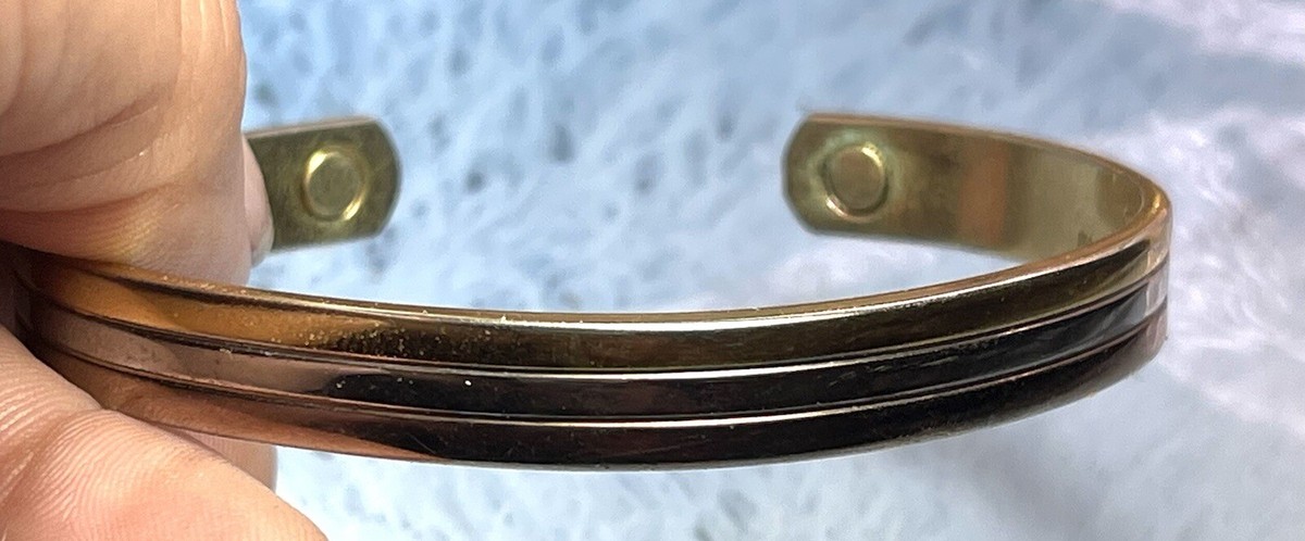 24k Electro Plated Tri Tone Cuff Bracelet NICE!!