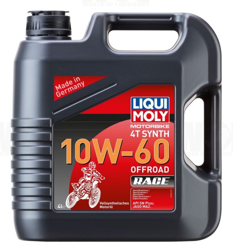 Liqui Moly 10W60 Motorbike 4T Fully Synthetic Engine Oil 4L Off Road Race 3054