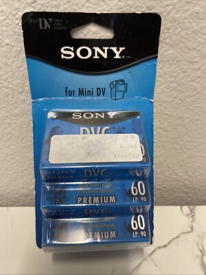 Sony DVC Mini-DV 60 3-Pack Blank Tapes Digital Video Cassette New