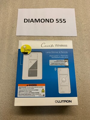 Lutron Caseta P-PKG1P-WH-R White Lamp Dimmer & Remote | 8222