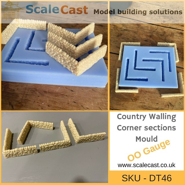 DT46 Country Walling Corners - Model Railway Scenery Mould DT46 Country Walling Corners - Model Railway Scenery Mould