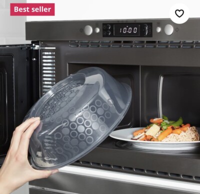 Ikea Prickig Strong Safe Microwave Lid Vent Food Splatter Plate Heat  Cover 26