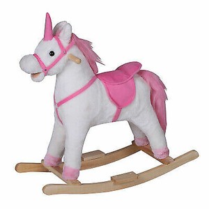 wooden rocking unicorn