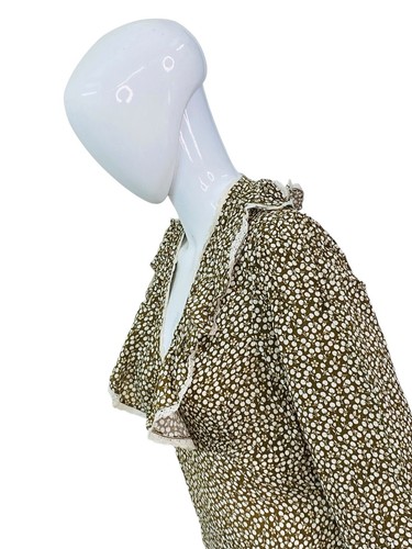 Doen Femmes Eugénie Imprimé Floral Col V Crêpe Long Maxi Robe TAILLE S - Photo 5 sur 22