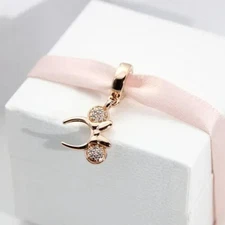Authentic Pandora Disney Rose Parks Minnie ears headband Dangle  Charm