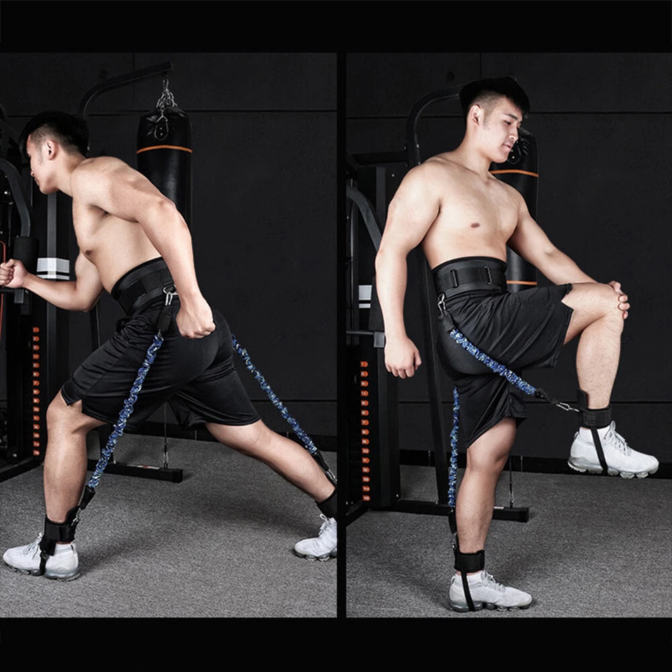 Vertical Jump Trainer Leg Strength Resistance Bands Set for Basketball A9B7 - Image 4 of 4